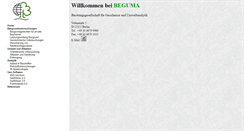Desktop Screenshot of beguma.de