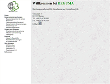 Tablet Screenshot of beguma.de
